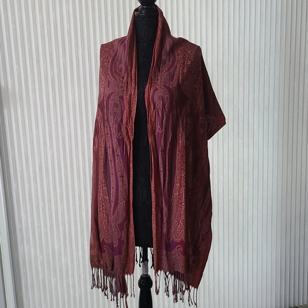 Soft Earth Toned Shawl - Picture 2 of 4
